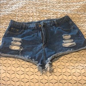 Denim shorts
